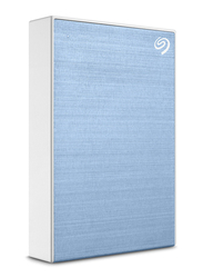 Seagate 4TB HDD One Touch External Portable Hard Drive, USB 3.2, Light Blue