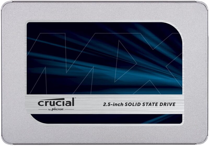 Crucial 1TB MX500 3D NAND SATA 2.5-inch 7mm Internal SSD for PC/Laptop with 9.5mm Adapter, CT1000MX500SSD1, Blue/Grey