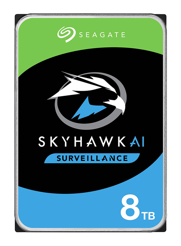 Seagate Skyhawk Ai 8TB SATA 6GB/s 256MB Cache Internal Hard Drive, Black/Blue