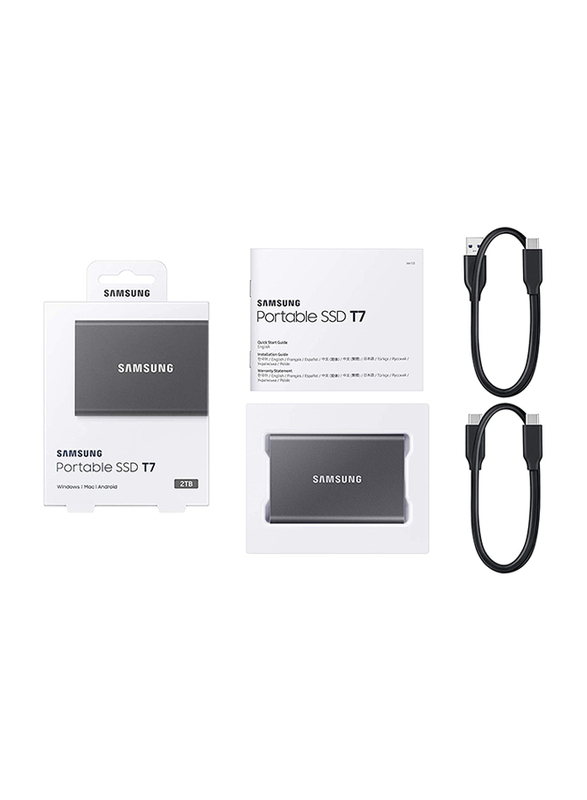 Samsung 1TB T7 SSD External Portable Solid State Drive, USB 3.2, Grey