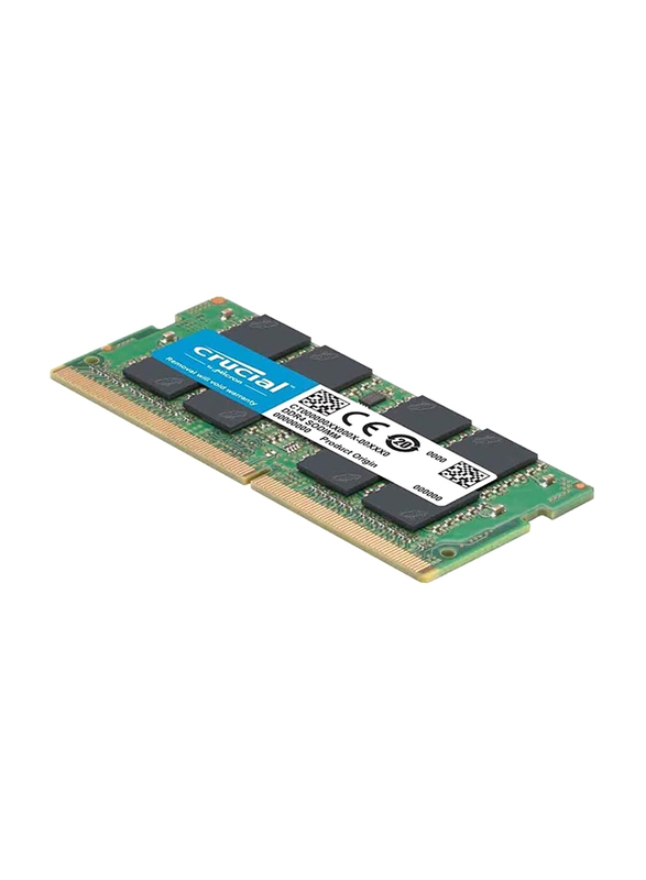 Crucial 4GB RAM CL19 2666MHz Basics DDR4 SODIMM Laptop Memory, CB4GS2666, Green