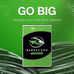 Seagate Barracuda 1TB SATA 6 GB/s 7200 RPM 64MB Cache Internal Hard Drive, Black/Green