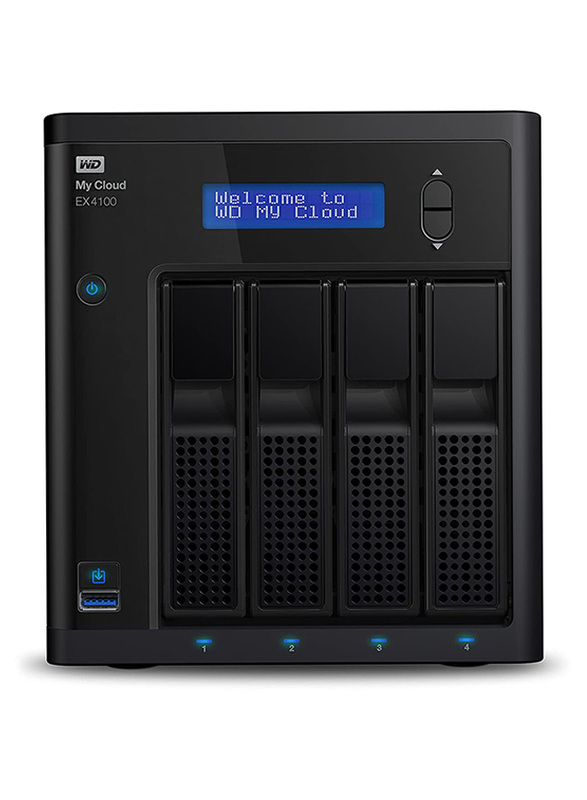 Western Digital 0TB My Cloud Expert Series Ex4100 Diskless Network Attached Storage External Hard Drive, USB 3.0, Black