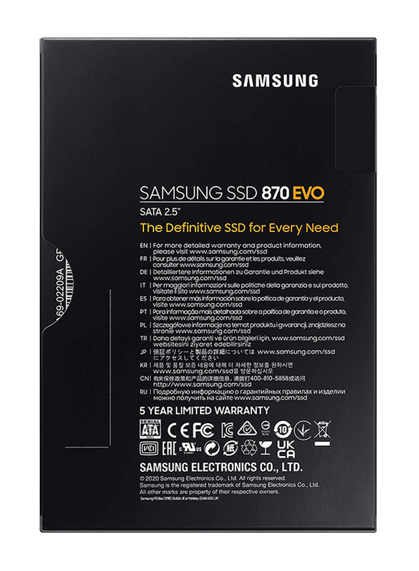 Samsung 870 EVO 250GB SATA III 2.5-inch Internal Solid State Drive, Black