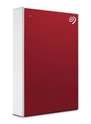 Seagate 2TB HDD One Touch External Portable Hard Drive, USB 3.2, Red