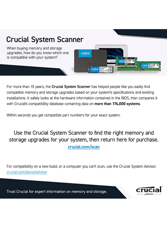 Crucial 1TB BX500 3D NAND SATA 2.5-inch Internal SSD for PC/Laptop, CT1000BX500SSD1, Black