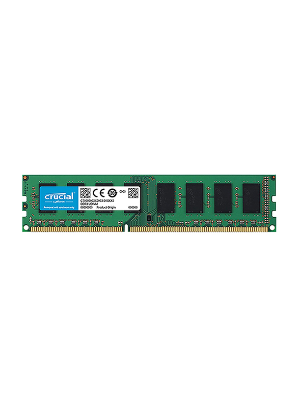 Crucial 8GB RAM 1600MHz DDR3 Laptop & Desktop Memory, CT102464BD160B, Green