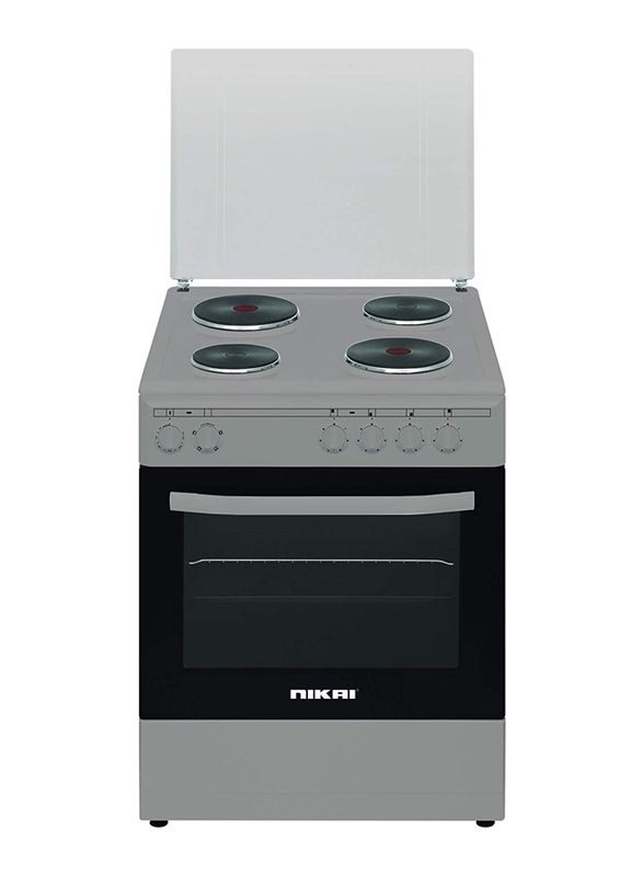 Nikai 4-Hot Plates Electric Cooker, NCR66S4HTR, Silver