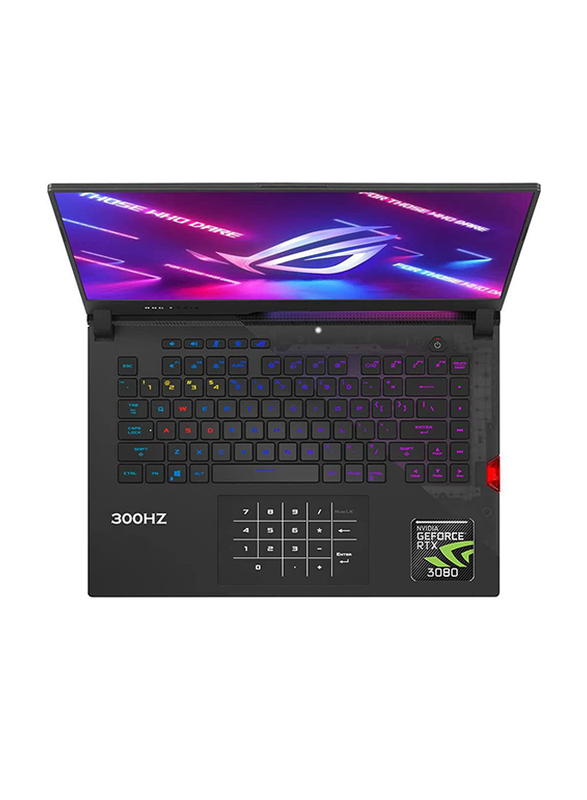 Asus Rog Strix G533QS Gaming Laptop, 15.6 inch FHD, AMD Ryzen 9 5900HX 3.2GHz, 1TB SSD, 32GB RAM, Nvidia RTX 3080 16GB, FreeDOS, Black