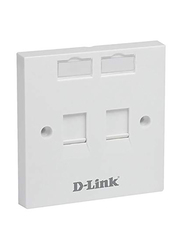 D-Link Cat 6 UTP Face Plate, NFP-0WHI21, White