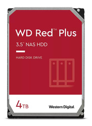 Western Digital Red Plus 4TB HDD 3.5-inch 5400RPM SATA NAS Hard Disk Drive, WD40EFZX, Red/White