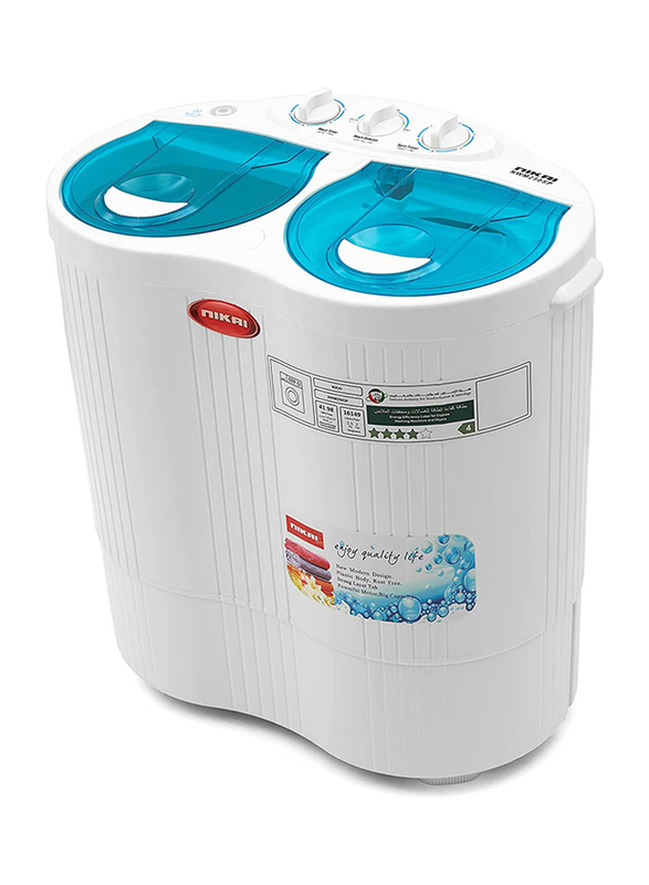 Nikai 2.5Kg Top Load Semi Automatic Baby Washing Machine, NWM250SP, White/Blue