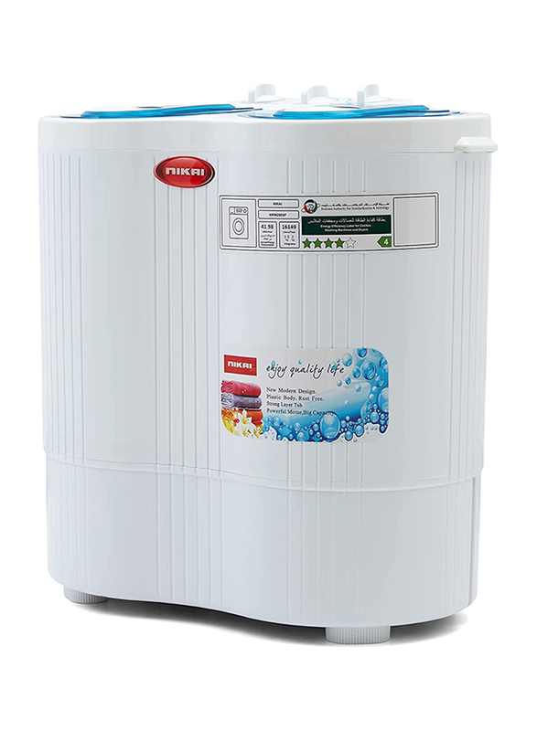 Nikai 2.5Kg Top Load Semi Automatic Baby Washing Machine, NWM250SP, White/Blue