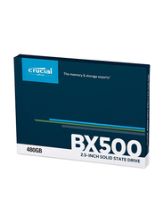 Crucial 480GB BX500 3D NAND SATA 2.5-inch Internal SSD for PC/Laptop, CT480BX500SSD1. Black