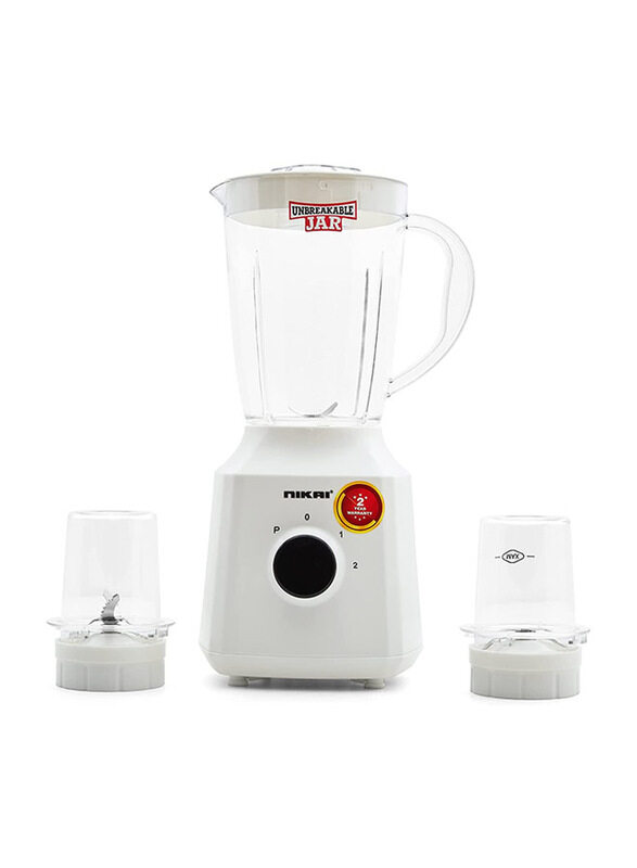 

Nikai 1.5L Blender with 3 Jars, 300W, NB1900NA1, White