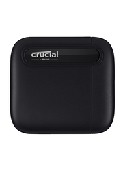 Crucial X6 2TB SSD External Portable Solid State Drive, USB 3.2, CT2000X6SSD9, Black