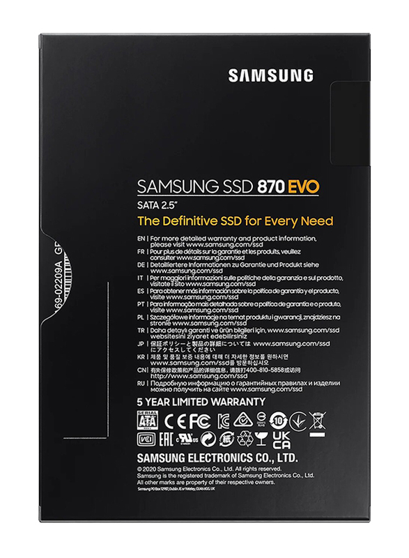 Samsung 870 EVO 2TB SATA III 2.5-inch Internal Solid State Drive, Black