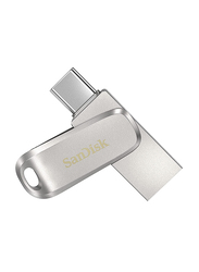 Sandisk 64GB Ultra Dual Luxe Type-C USB 3.1 Flash Drive, Silver