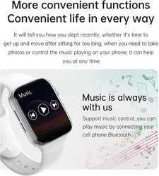 HW22 Plus Original Smart Watch 1.75 inch HD Display Bluetooth Call Music Health /Fitness, Series 6, 42/44mm, Black