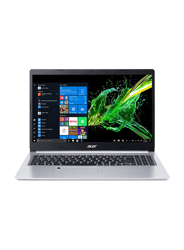 Acer Aspire 5 A515-54-59W2 Slim Laptop, 15.6" Full HD IPS Display, Intel Core i5-10210U 10th Gen 1.6GHz, 256GB SSD, 8GB RAM, 620 8GB Intel UHD Graphics, EN KB, Win, NX HN3AA 003, Silver