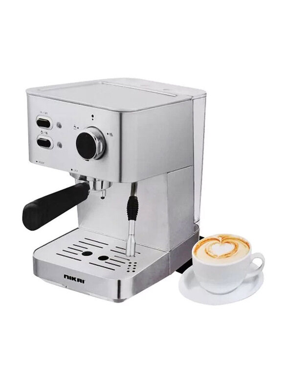 

Nikai 1.8L Stainless Steel Coffee Machine, 1050W, NEM230A, Black