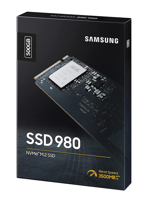 Samsung 980 500GB Basic PCIe 3.0 NVMe M.2 Internal Solid State Drive, Black