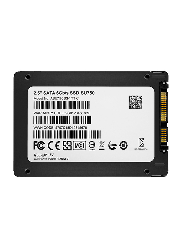 Adata SU750 256GB SSD 6GB/s 2.5-Inch 3D NAND SATA Internal Solid State Drive, ASU750SS-256GT-C, Blue/Black