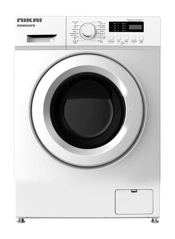 Nikai 6Kg Front Load Fully Automatic Washing Machine, NWM600FN7, White
