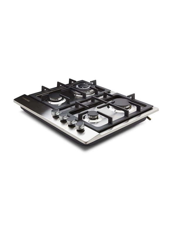 Nikai 4 Burner Stainless Steel Built-In Gas Hob with Auto ignition, NGH3005N, Silver