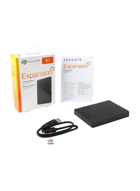 Seagate 2TB HDD Expansion 2.5-inch External Portable Hard Drive, USB 3.0, Black