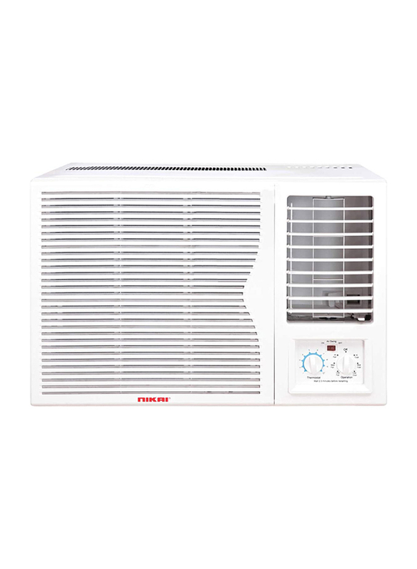 Nikai Window AC with Copper Tubing Low Noise and T3 Rotary Compressor, 1.5 Ton, NWAC18031N, White