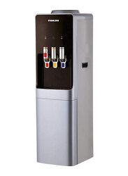 Nikai 16L Top Loading Water Dispenser Hot Cold and Normal Temperature, Refrigerator Cabinet, Cup Holder, NWD1808CS,Grey/Black