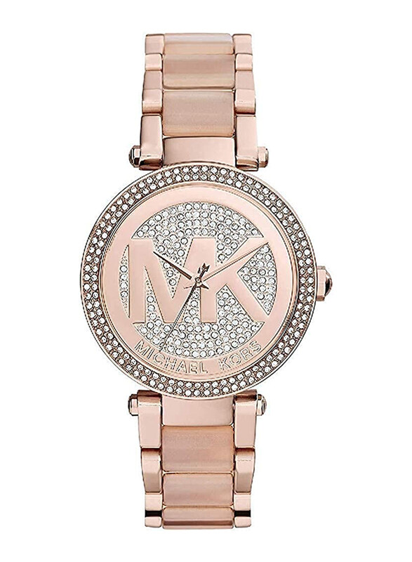 

Michael Kors Analog Watch for Women with Stainless Steel Band, Water Resistant, MK6176, Rose Gold