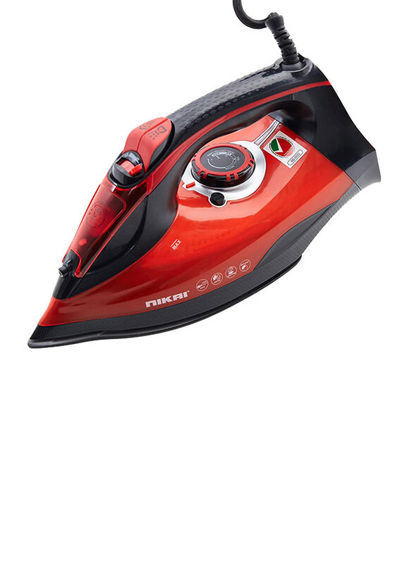 

Nikai Cordless Usage Steam Iron with Self Clean Function, NSI346C, Red/Black