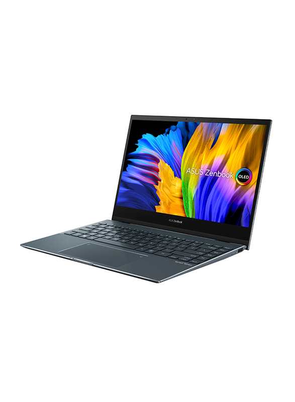 Asus ZenBook Flip 13 2-in-1 Laptop, 13.3-inch OLED Touch Display, Intel Core i7-1165G7 11th Gen 2.80GHz, 512GB SSD, 16GB RAM, Intel Iris Xe Graphics, EN-KB with Backlit, Win 11 Pro, UX363EA, Pine Grey