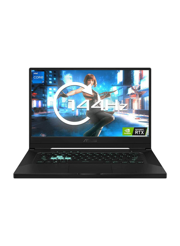 Asus TUF Dash Gaming Laptop, 15.6 inch FHD Display 144Hz, Intel Core i7-11370H 11th Gen 3.3GHz, 512GB SSD, 16GB RAM, Nvidia RTX 3070 8GB Graphics, Backlit EN KB, Win 10, FX516PM, Eclipse Grey