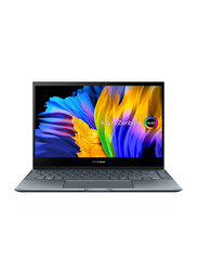 Asus ZenBook Flip 13 2-in-1 Laptop, 13.3-inch OLED Touch Display, Intel Core i7-1165G7 11th Gen 2.80GHz, 512GB SSD, 16GB RAM, Intel Iris Xe Graphics, EN-KB with Backlit, Win 11 Pro, UX363EA, Pine Grey
