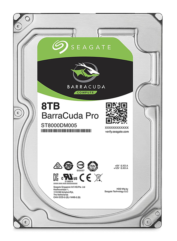 Seagate Barracuda Pro 8TB SATA 7200 RPM Internal Hard Drive, Silver