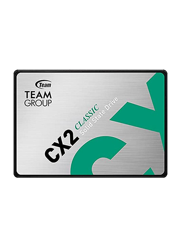 TeamGroup CX2 Classic 512GB SATA 6Gb/s NAND Internal SSD, Grey/Green