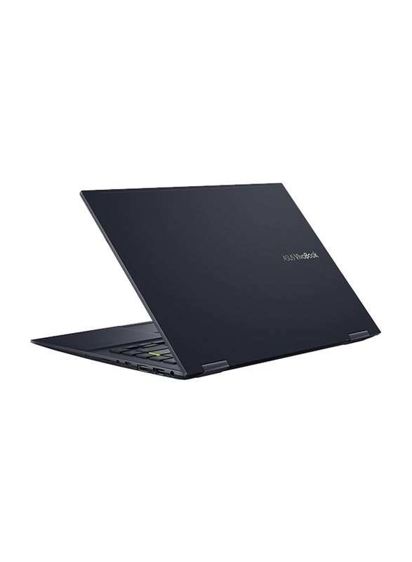Asus VivoBook Flip 14 2-in-1 Gaming Laptop, 14-inch FHD Touch Display, AMD Ryzen 5 5500U 2.1GHz, 256GB SSD, 8GB RAM, AMD Radeon Graphics, EN-KB with FP, Wid 10 Home, TM420UA-WS51T, Black