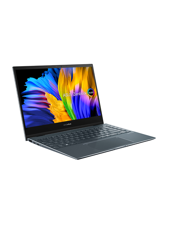 Asus ZenBook Flip 13 2-in-1 Laptop, 13.3-inch OLED Touch Display, Intel Core i7-1165G7 11th Gen 2.80GHz, 512GB SSD, 16GB RAM, Intel Iris Xe Graphics, EN-KB with Backlit, Win 11 Pro, UX363EA, Pine Grey