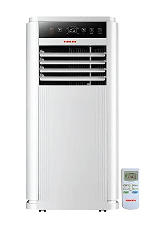 Nikai Portable AC with Copper Tubing, Low Noise and Powerful Cooling, 1 Ton, NPAC12000C, White