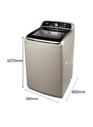 Nikai 12Kg Top Load Fully Automatic Washing Machine, NWM1401THS, Grey/Black