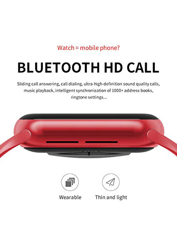 Genetic Smart watch Full Screen Split Bluetooth HD Call Play Music Sport Wrist 40MM/44MM, HW12, Black