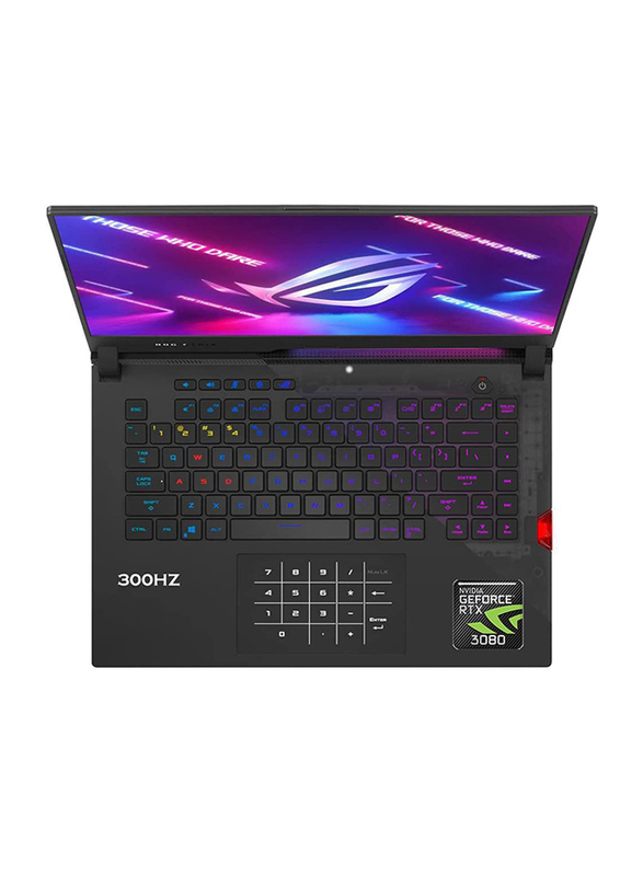 Asus Rog Strix G533QS Gaming Laptop, 15.6 inch WQHD (2560 x 1440), AMD Ryzen 9 5900HX 3.2GHz, 2TB SSD, 32GB RAM, Nvidia RTX 3080 16GB, FreeDOS, Black