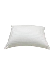 BYFT Orchard Premium 1Kg Filling Microfiber Cotton Stripe Pillows, 50 x 70cm, White