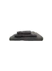 BYFT 3-Piece Home Essential 100% Cotton Bath, Hand & Face Towel Set, Charcoal Black