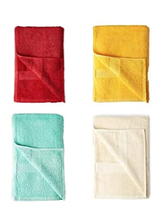 BYFT Gardenia 100% Cotton Hand Towel Set, 4 Piece, Multicolour