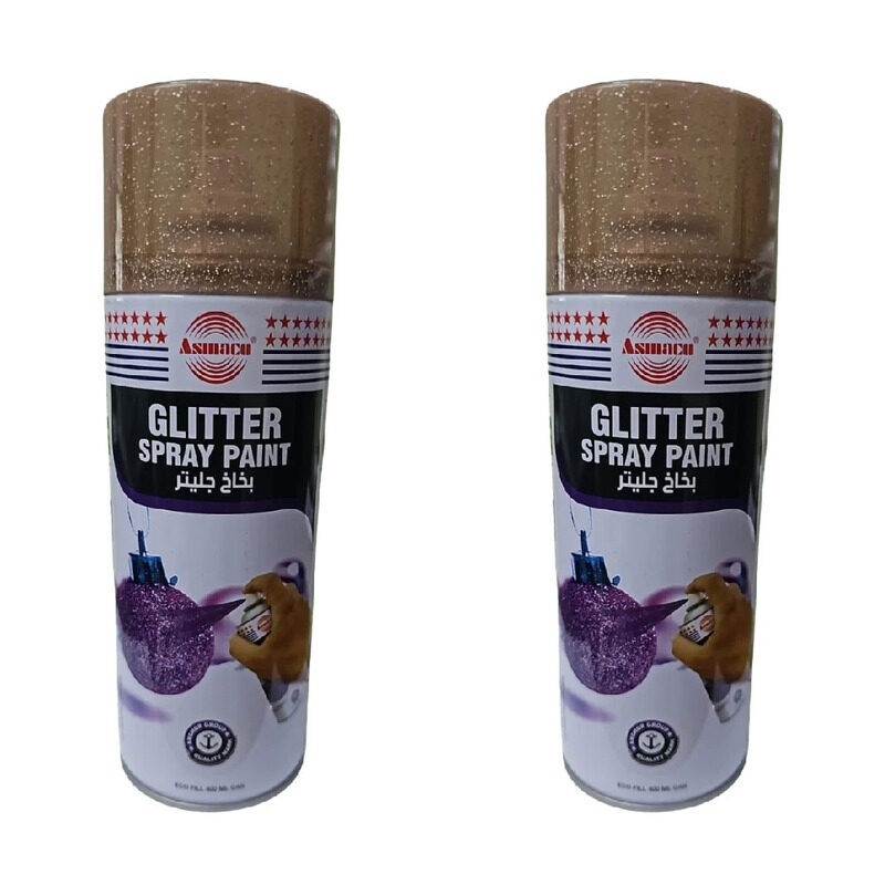 

Asmaco Glitter Spray Paint - Brown - 400 Ml - Set of 02