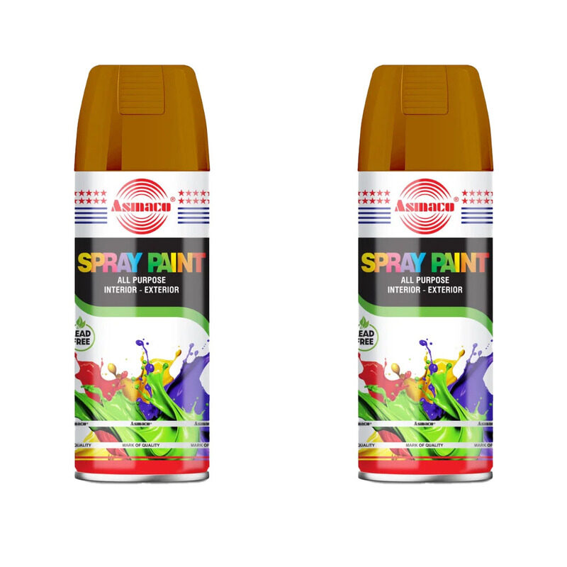 

Asmaco Spray Paint - Ocher Brown - 400 Ml - Set of 02